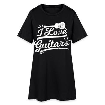 J’aime les guitares - Robe T-shirt Femme - noir - Devant