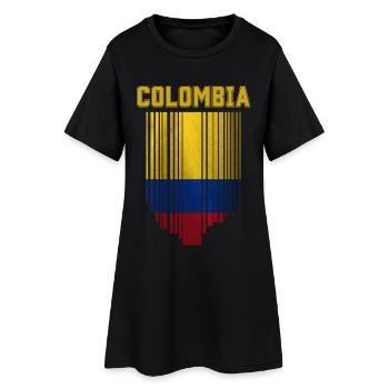 Drapeau de la Colombie, fierté colombienne - Robe T-shirt Femme - noir - Devant