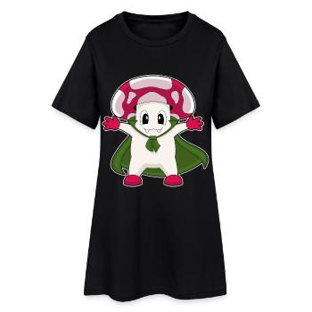 Vampire d’Halloween aux champignons - Robe T-shirt Femme - noir - Devant
