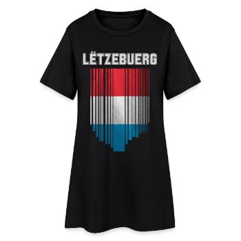 Drapeau du Luxembourg, fierté luxembourgeoise - Robe T-shirt Femme - noir - Devant
