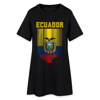 Drapeau de l’Équateur, fierté équatorienne - Robe T-shirt Femme - noir - Devant