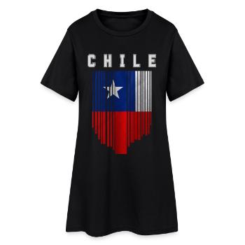 Drapeau du Chili, fierté chilienne - Robe T-shirt Femme - noir - Devant