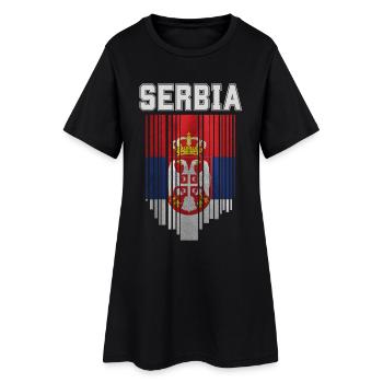Drapeau de la Serbie, fierté serbe - Robe T-shirt Femme - noir - Devant