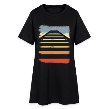Railway tracks - Women’s T-Shirt Dress - black - Front