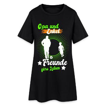 Opa und Enkel Freunde - Frauen T-Shirt-Kleid - Schwarz - Vorne
