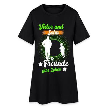 Vater und Sohn Freunde - Frauen T-Shirt-Kleid - Schwarz - Vorne