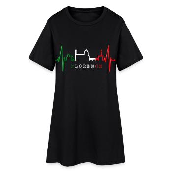Florence Skyline Italie Heartbeat I Love Firenze - Robe T-shirt Femme - noir - Devant