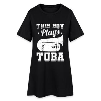 Garçon de tuba - Robe T-shirt Femme - noir - Devant