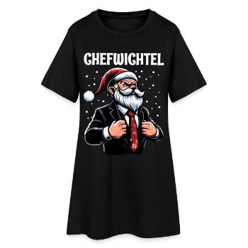 Chief Gnome Christmas Gnome - Women’s T-Shirt Dress - black - Front