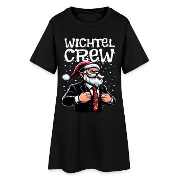 Wichtel Crew Weihnachts Gnome - Frauen T-Shirt-Kleid - Schwarz - Vorne
