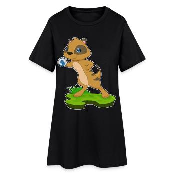 Suricate Handball Joueur Handball Handball - Robe T-shirt Femme - noir - Devant