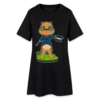 Baguette de sorcier suricate - Robe T-shirt Femme - noir - Devant