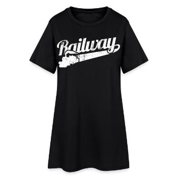 L'amour des chemins de fer - Robe T-shirt Femme - noir - Devant