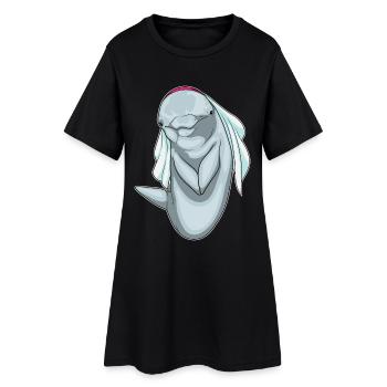Dauphin voile de mariée mariage - Robe T-shirt Femme - noir - Devant