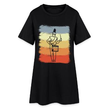 fanfare - Robe T-shirt Femme - noir - Devant