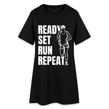 Drôle de dicton de coureur - Robe T-shirt Femme - noir - Devant