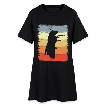 Abeille rétro - Robe T-shirt Femme - noir - Devant
