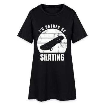 Je préfère skater - Robe T-shirt Femme - noir - Devant