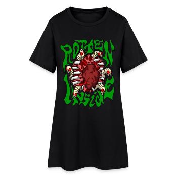 Pourri - Robe T-shirt Femme - noir - Devant