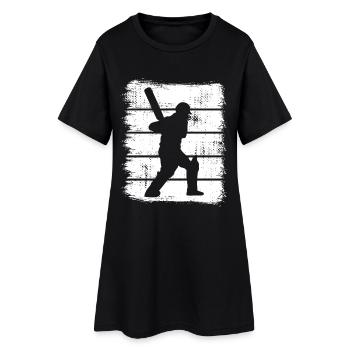 Batteur de cricket - Robe T-shirt Femme - noir - Devant