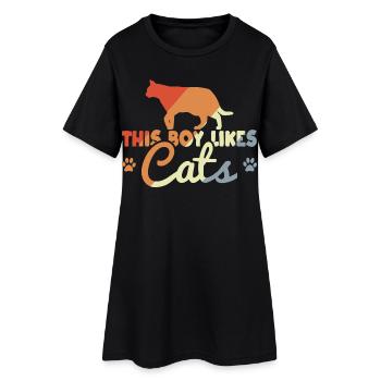 Kitten - Women’s T-Shirt Dress - black - Front