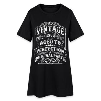 Jahrgang 1963 Mann Mythos Legende 60. Geburtstag - Frauen T-Shirt-Kleid - Schwarz - Vorne
