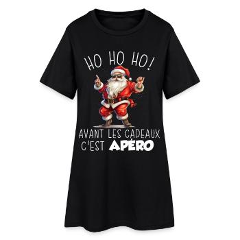 Pull Moche De Noël - Robe T-shirt Femme - noir - Devant