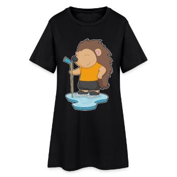 Igel Eishockey Eishockeyschläger - Frauen T-Shirt-Kleid - Schwarz - Vorne