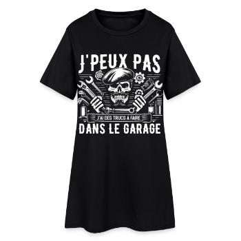 J'Peux pas J'ai des trucs à faire dans le garage - Robe T-shirt Femme - noir - Devant