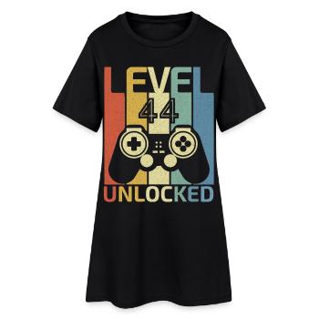 Level 44 Unlocked Funny Video Gamer 44Th Birthday - Robe T-shirt Femme - noir - Devant