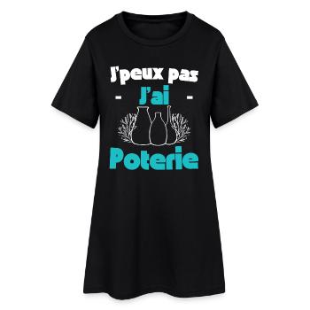 Poterie Cadeau d'anniversaire - Robe T-shirt Femme - noir - Devant