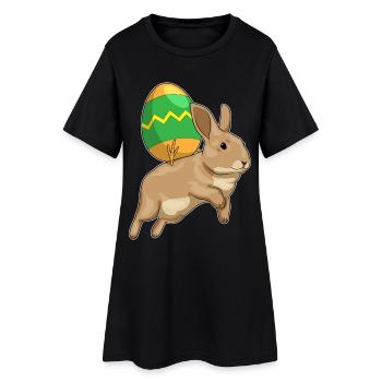 Promenade de Pâques Bunny - Robe T-shirt Femme - noir - Devant