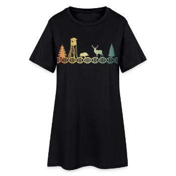 L’ADN de chasse du chasseur à siège haut - Robe T-shirt Femme - noir - Devant