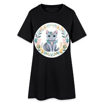 Nature Liberty Cat - Women’s T-Shirt Dress - black - Front