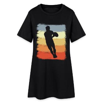 Joueur de rugby Look Vintage - Robe T-shirt Femme - noir - Devant