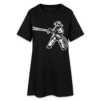 Pompier - Robe T-shirt Femme - noir - Devant