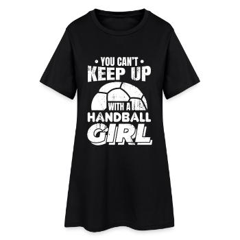 Fille de handball - Robe T-shirt Femme - noir - Devant