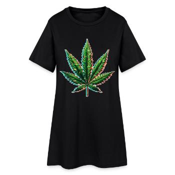 Problème de cannabis - Robe T-shirt Femme - noir - Devant