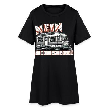 Ruhestand in Stil - Mit Wohnmobil - Frauen T-Shirt-Kleid - Schwarz - Vorne