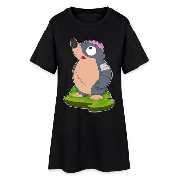 Taupe Halloween Zombie - Robe T-shirt Femme - noir - Devant
