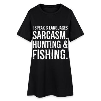 I speak 3 languages funny shirt - Robe T-shirt Femme - noir - Devant