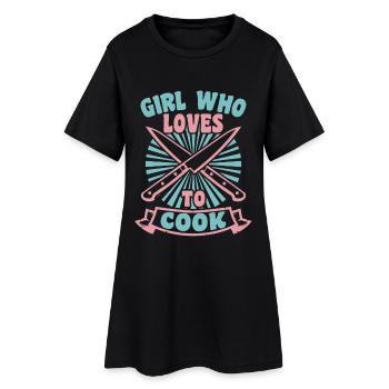 Cuire - Robe T-shirt Femme - noir - Devant