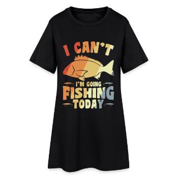 Blague de pêcheur - Robe T-shirt Femme - noir - Devant