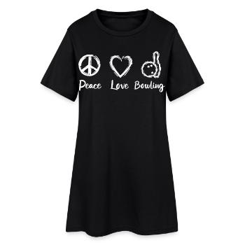 Quilles d’amour de paix - Robe T-shirt Femme - noir - Devant