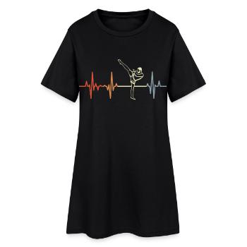 Vintage Kickboxer Heart Palpitations - Women’s T-Shirt Dress - black - Front