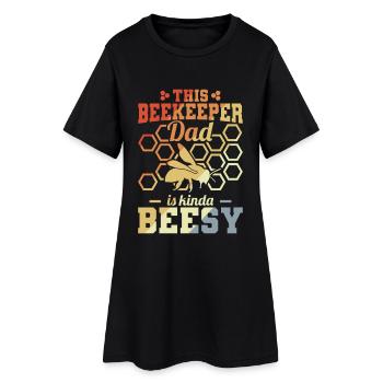 Funny beekeeper father - Women’s T-Shirt Dress - black - Front