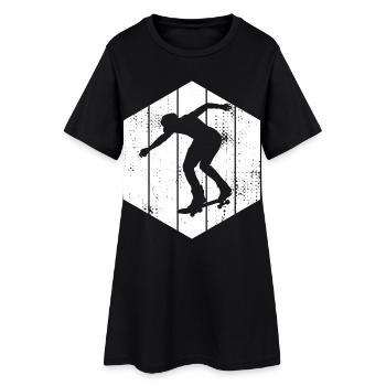 Skateboarder Sketch - Women’s T-Shirt Dress - black - Front