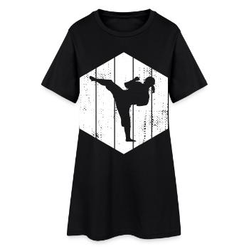 Fille de karaté - Robe T-shirt Femme - noir - Devant
