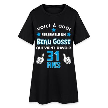 31 ans anniversaire homme cadeau drôle humour - Robe T-shirt Femme - noir - Devant