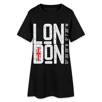 Drapeau de Londres Faute de frappe en difficulté - Robe T-shirt Femme - noir - Devant